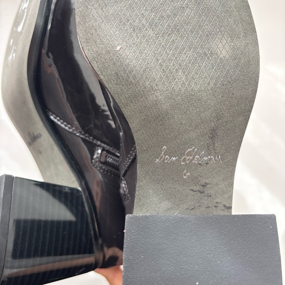 Sam Edelman Wells Slate Purple Stacked Block Heel Squared Toe Ankle Boot Sz 6 - Picture 9 of 9